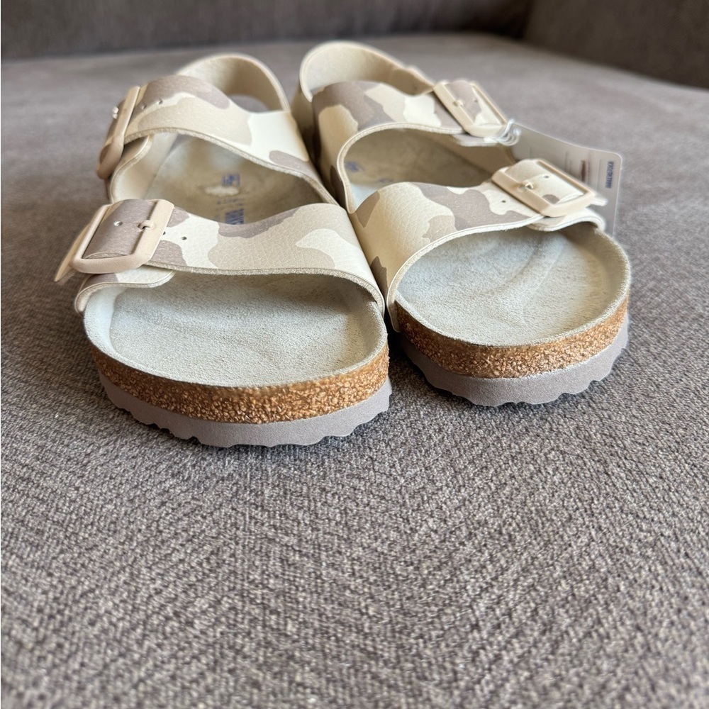 BIRKENSTOCK Milano Gray Taupe Camo Sandals Unisex - Picture 11 of 14